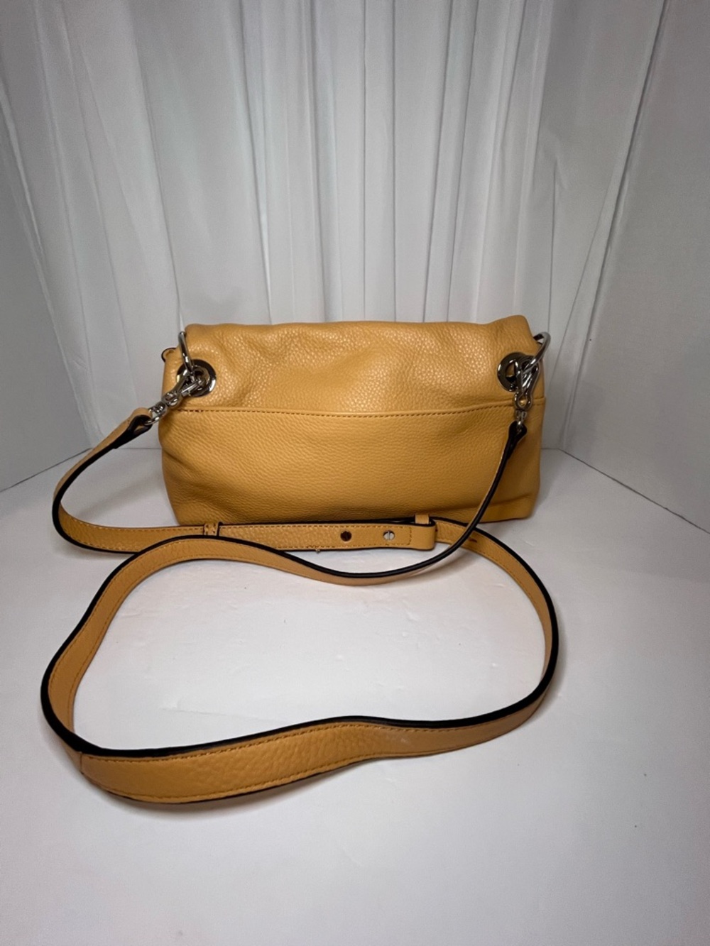 Vince Camuto Caramel Colored Pebbled Leather Crossbody - Picture 3 of 9
